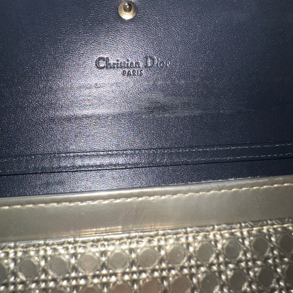 Dior metallic gold Wallet on Chain - Picture 10 of 12